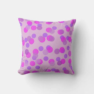 Coussin rose et pois violet