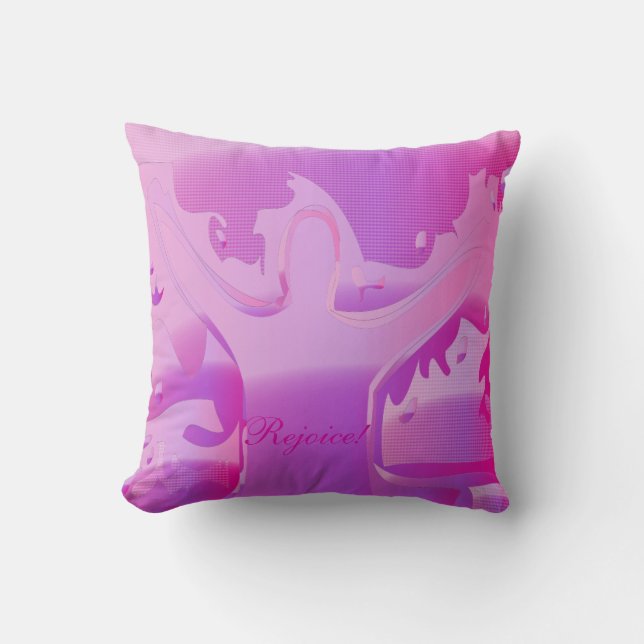 Coussin Rose et pourpre pour le carreau croisé (Recto)