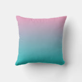 Coussin "Rose et turquoise Ombre" (Verso)