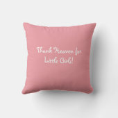 Coussin rose Faire-part de naissance (Verso)