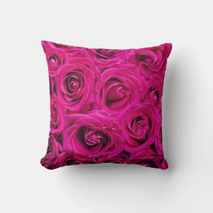 Coussin Rose Floral Élégant Art Vintage