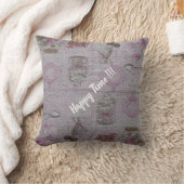 Coussin Rose Florale Vintage Moderne Luxe (Couverture)