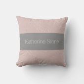 Coussin Rose géométrique argenté moderne élégant de (Recto)