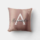 Coussin Rose Gold brossé Parties scintillant métallique No (Recto)