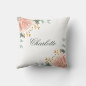 Coussin Rose gold fard à paupières fleurs verdure nom scri (Verso)