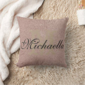 Coussin Rose Gold Parties scintillant Nom monographique Pe (Couverture)
