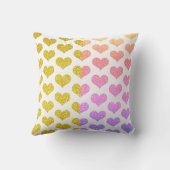 Coussin Rose Gold rose ombré cœurs motifs 2022 (Verso)