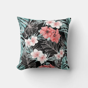 Coussin Rose Gold Tropical Botanical Island Paradise Chic