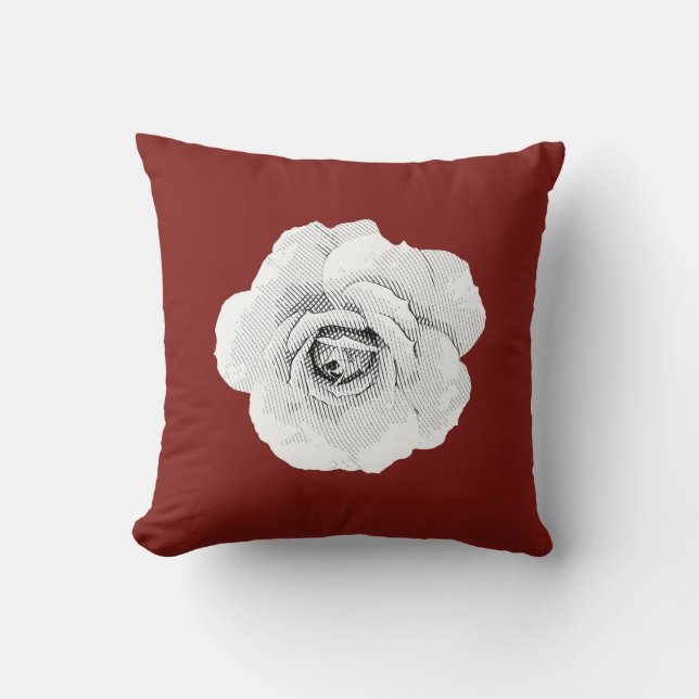 Coussin Rose graphique (Recto)