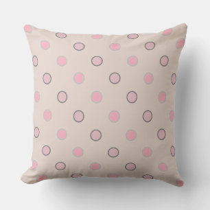 Coussin Rose, gris et blanc