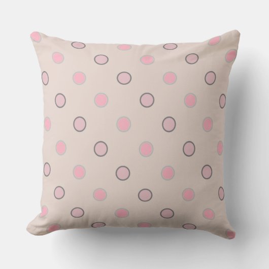 Coussin Rose, gris et blanc (Recto)