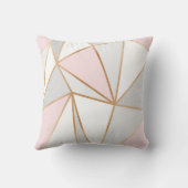 Coussin Rose, gris et or Geo (Verso)