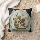 Coussin Rose impressionniste isolé sur noir (Couverture)