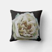 Coussin Rose impressionniste isolé sur noir (Verso)