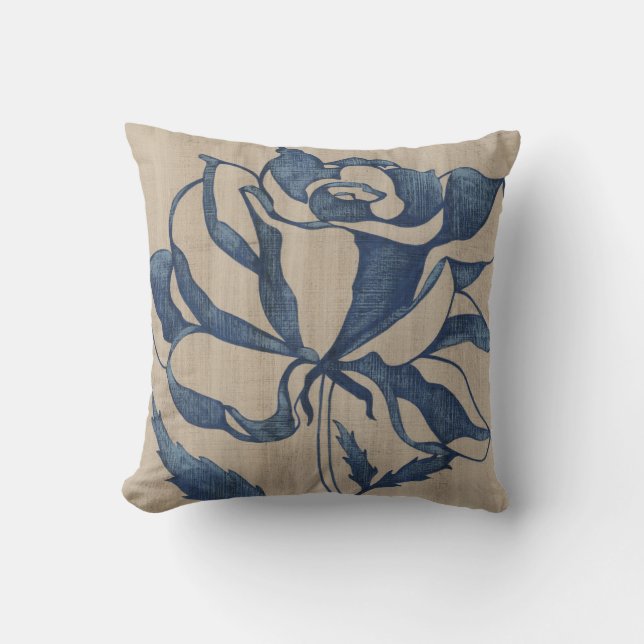 Coussin Rose Indigo (Recto)