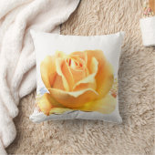 Coussin Rose jaune sur fond blanc (Couverture)