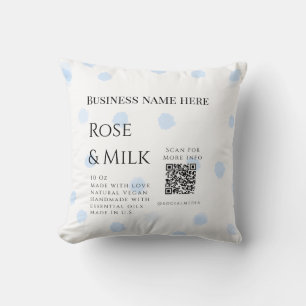 Coussin Rose lait fait main soap entreprise QR code ajoute