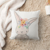 Coussin rose lunatique de crèche de bébé de lapin (Couverture)