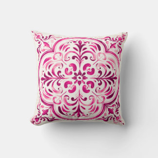 Coussin Rose Majolica