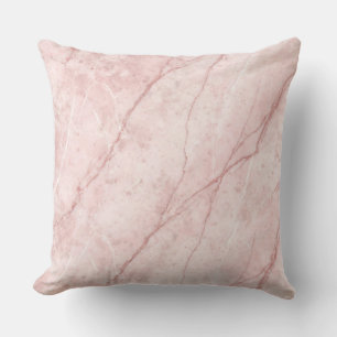Coussin Rosé Marbre Bio Rouge Poussiéreux Blush