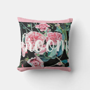 Coussin Rose Mariage Groom Rose Retro