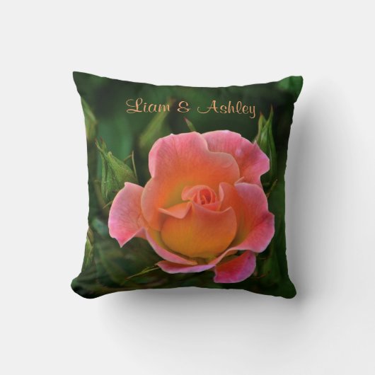 Coussin Rose Mariage rose Peachy (Recto)