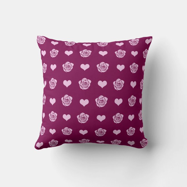 Coussin Rose Mignonne Confortable Moderne Romantique Chic  (Verso)