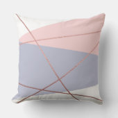 Coussin Rose moderne Gold Abstrait Coussin, rose et violet (Recto)