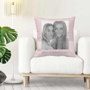 Coussin Rose moderne   Photo   Cadeau familial