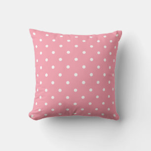 Coussin Rose Modish Rose Blanc Pois Pastel Couleurs