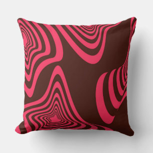 Coussin Rose, optique, tendance, forme géométrique abstrai