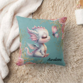 Coussin Rose or Floral Dragon Butterfly Girl Cadeau (Couverture)