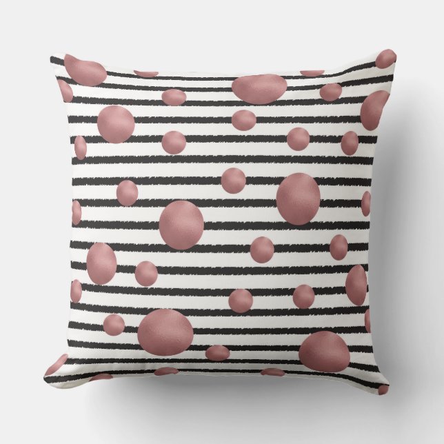 Coussin Rose  or points motif (Recto)