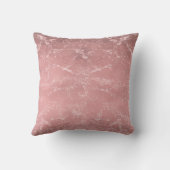 Coussin Rose Or rose moderne tendance glam marbre chic (Verso)