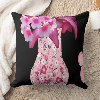 Coussin Rose Pâle Floral Ditsy Tendance