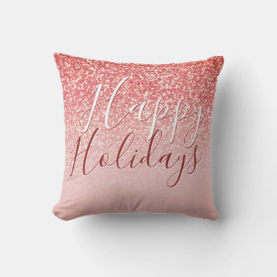 Coussin Rose Parties scintillant or Coral Ombre Joyeux Vac