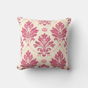Coussin Rose Pink Damask Princesscore