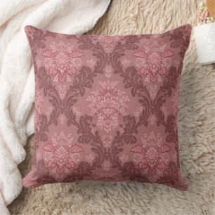 Coussin Rose Poussiéreux Rose Tendre Bourgogne Élégant Dam