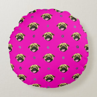 Coussin Rose Pug Amour Pug