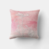 COUSSIN ROSE ROSE COULEUR D'EAU POPIES MARIAGE (Verso)