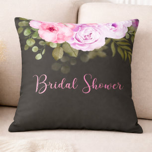 Coussin Rose rose et eucalyptus Fête de mariage floral