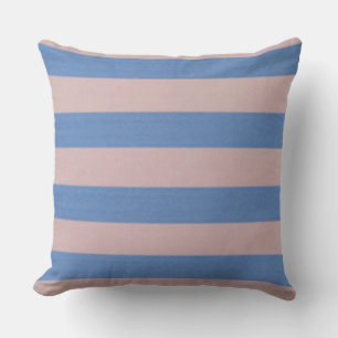 Coussin Rose rose et sérénité Bébé Bleu bandes