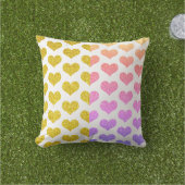 Coussin Rose Rose Or Ombre Coeurs Motifs 2022 (Herbe)