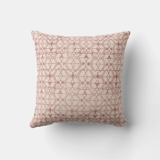 Coussin Rose Rose Parties scintillant or Triangle Tribal G (Verso)