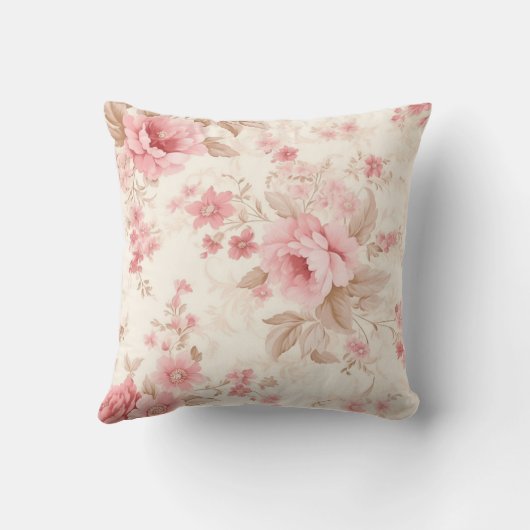 Coussin Rose rose poussiéreux (Verso)
