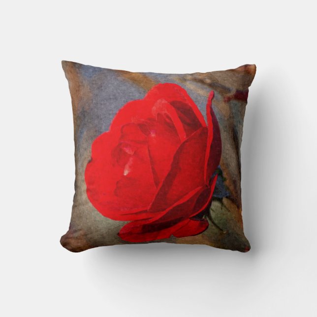 Coussin Rose rouge (Recto)