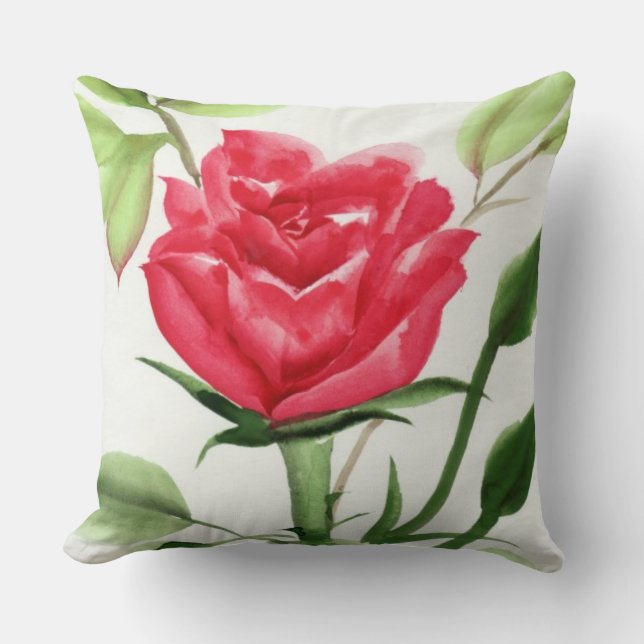 Coussin Rose rouge (Recto)