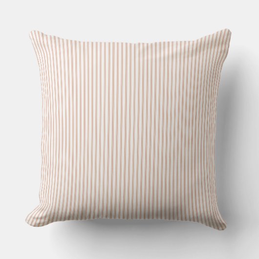 Coussin Rose saumon rayure à carreaux (Recto)