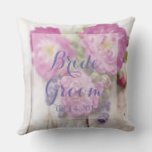 Coussin Rose sauvage & Lavande Mariage de fleurs d'été pou (Verso)