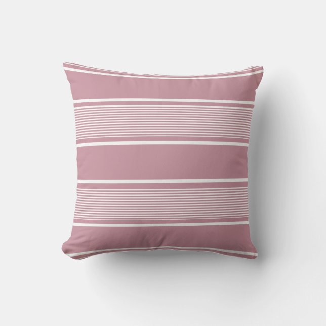 Coussin Rose sombre rose et blanc (Recto)